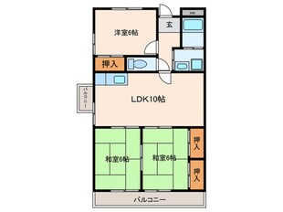 グリ－ンヒル大津和の物件間取画像